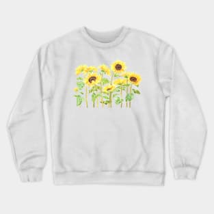 yellow sunflower painting 2020 version 2 watercolor painting Crewneck Sweatshirt